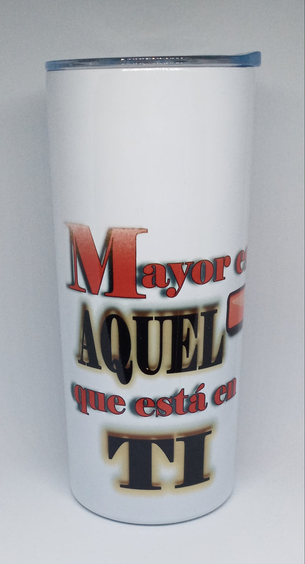 1 JOHN 4:4 16oz INSULATED TUMBLER - HISPANIC