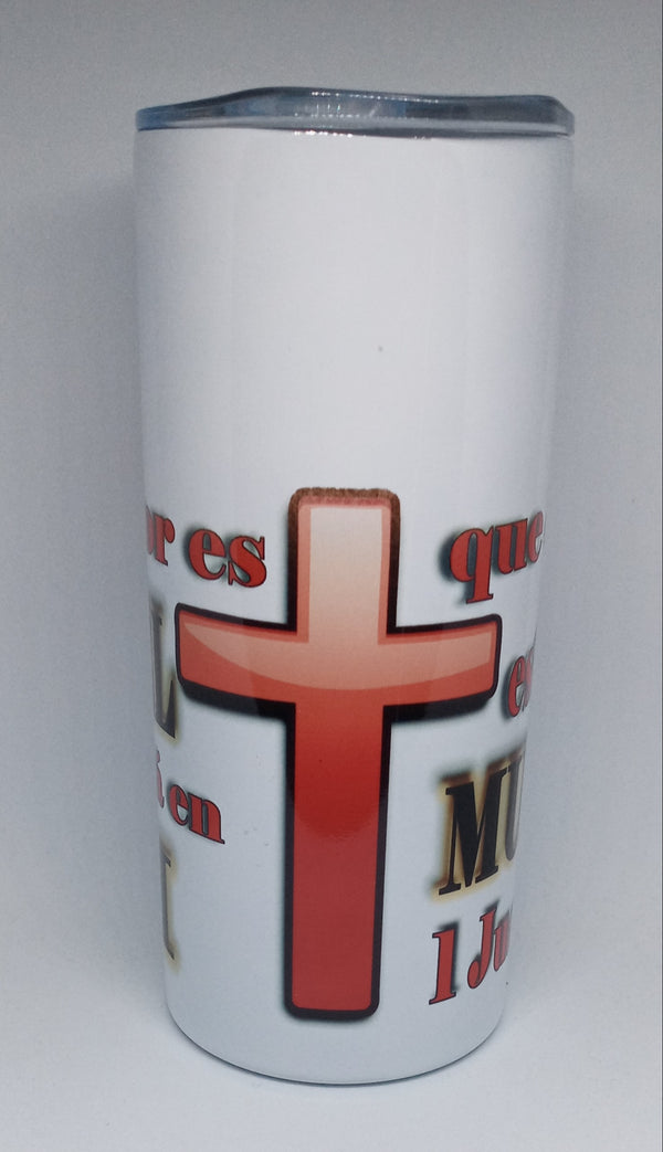 1 JOHN 4:4 16oz INSULATED TUMBLER - HISPANIC