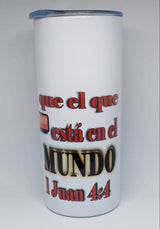 1 JOHN 4:4 16oz INSULATED TUMBLER - HISPANIC