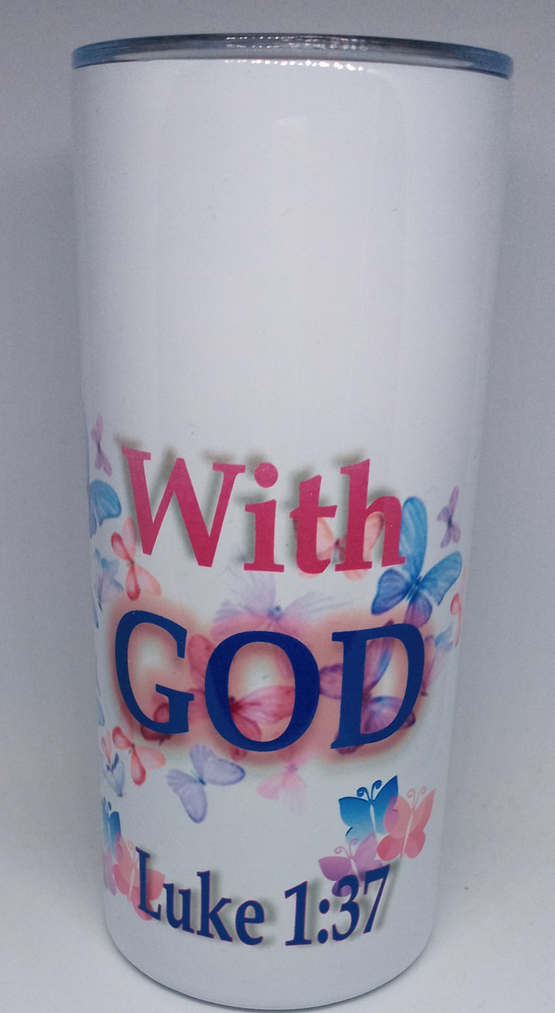 LUKE 1:37 16OZ INSULATED TUMBLER