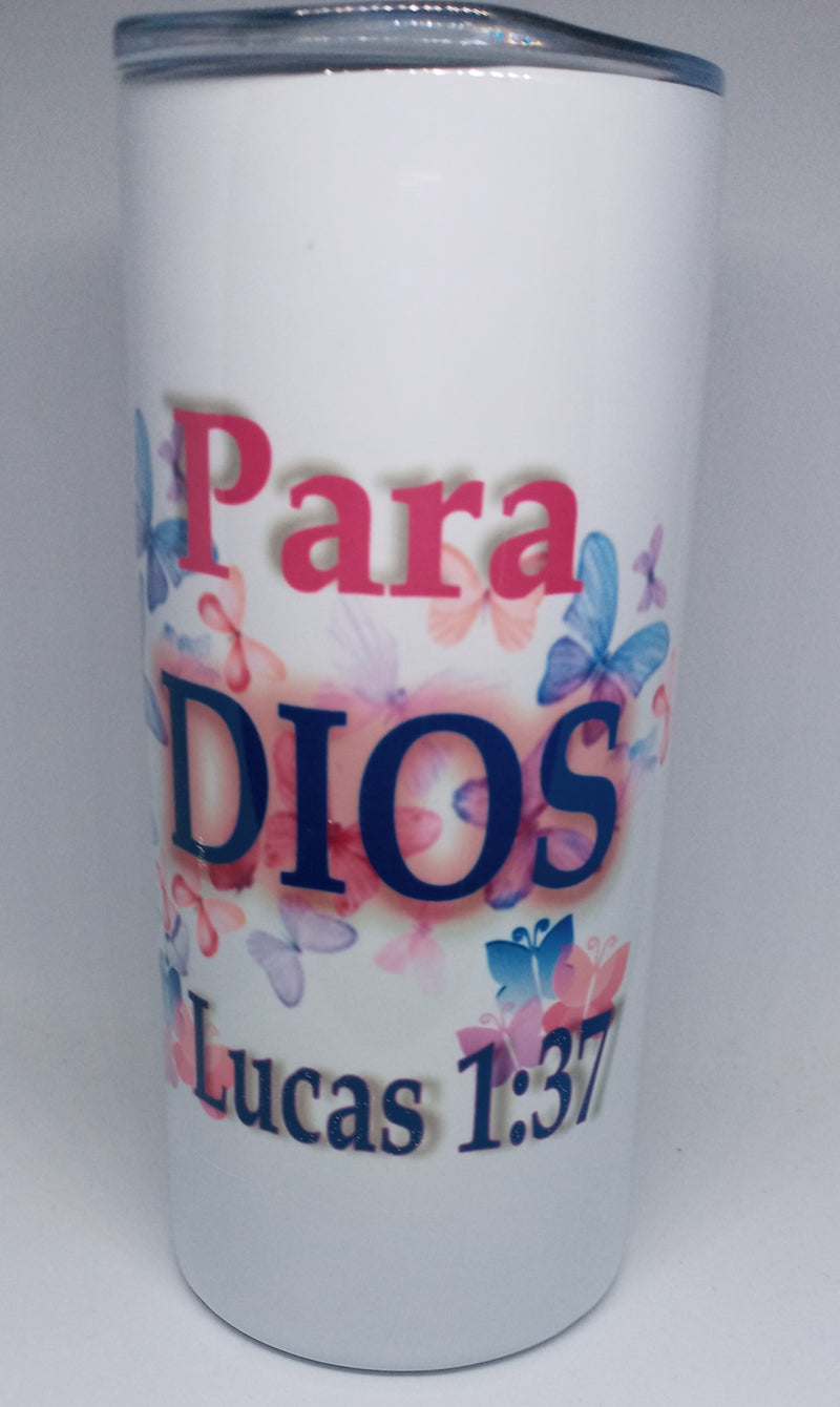 LUKE 1:37 16oz INSULATED TUMBLER - HISPANIC