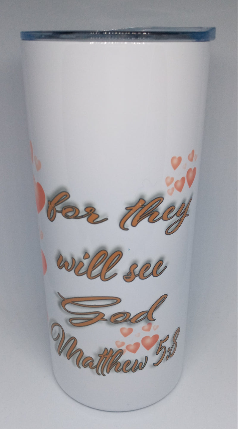 MATTHEW 5:8 16 OZ INSULATED TUMBLER