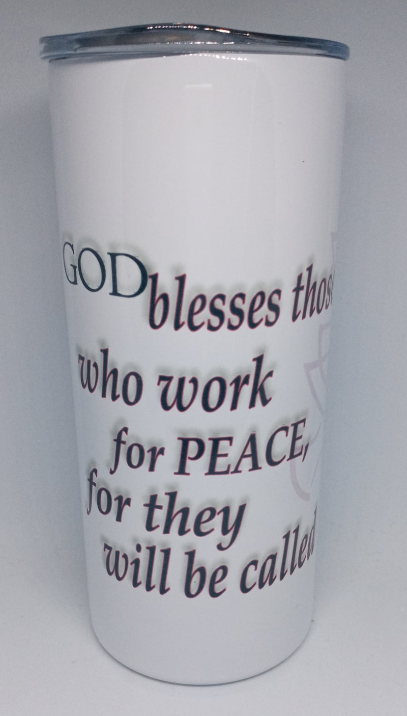 MATTHEW 5:9 16 OZ INSULATED TUMBLER