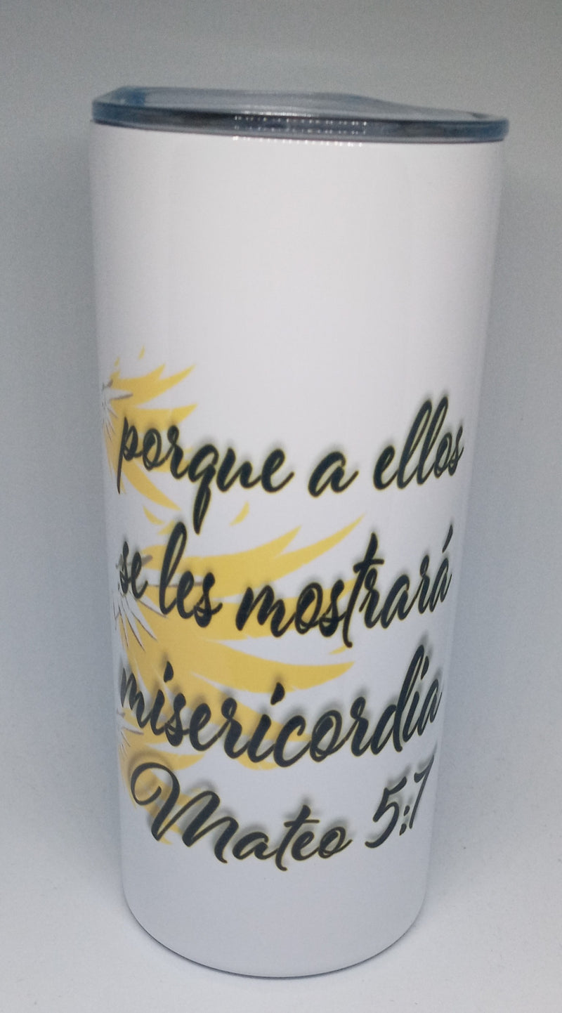 MATTHEW 5:7 16OZ INSULATED TUMBLER -HISPANIC