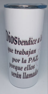 MATTHEW 5:9 (16 OZ) INSULATED TUMBLER - HISPANIC