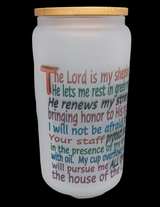 PSALMS 23 16oz GLASS TUMBLER